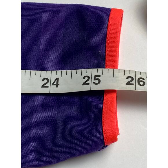 Nike Pro Dri-Fit Women's Purple Striped 1/4 Zip Thumb Hole Pullover Size Large - Picture 10 of 10